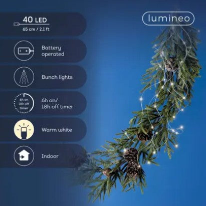 Kaemingk Micro Led Bunch Lights Silver/ Warm White 65cm