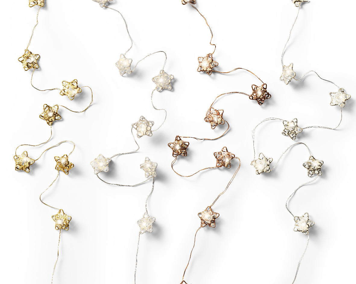 Kaemingk Micro LED Deco String Lights Steady L190 Warm White. Copper B