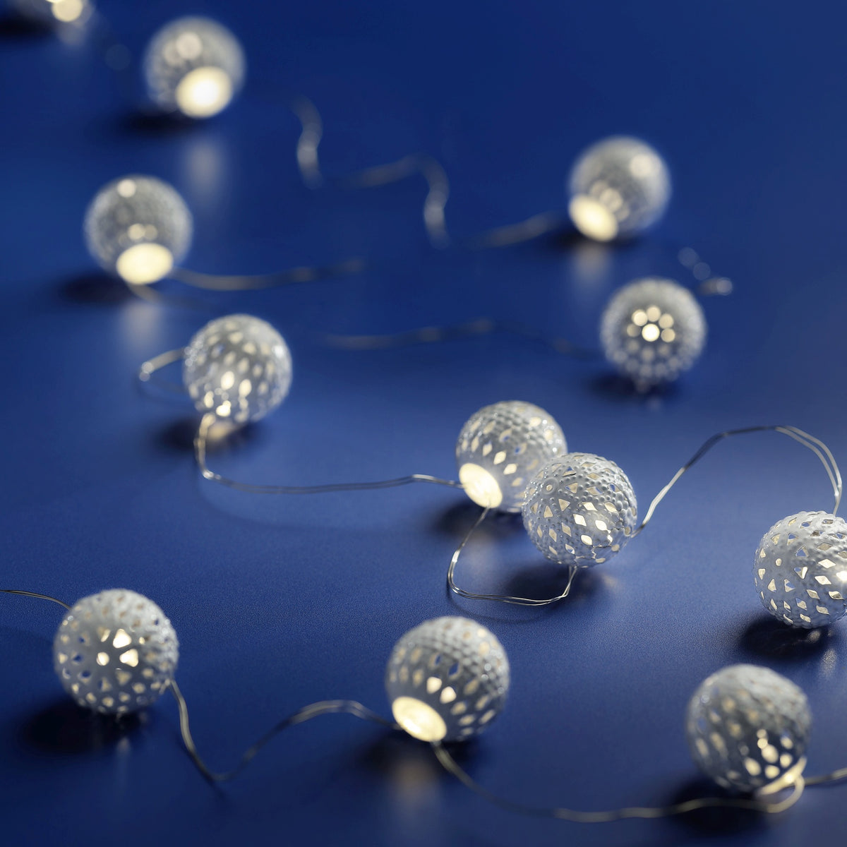 Kaemingk Micro Led Stringlights Pearls Silver/Warm White 110cm