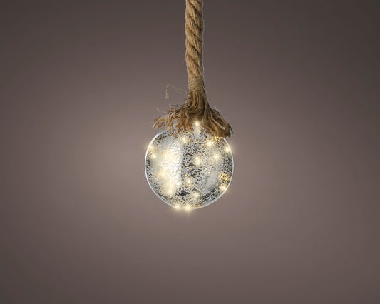 Kaemingk Micro LED Ball Indoor Dia 10cm Silver/Classic Warm