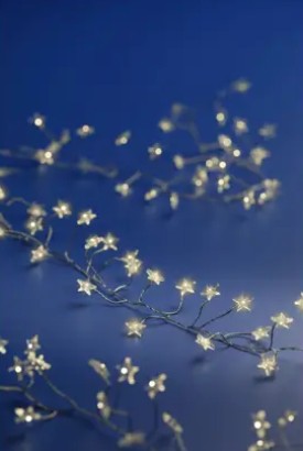 Kaemingk Micro LED Compact Lights Steady L120cm - Silver/Warm White Indoor
