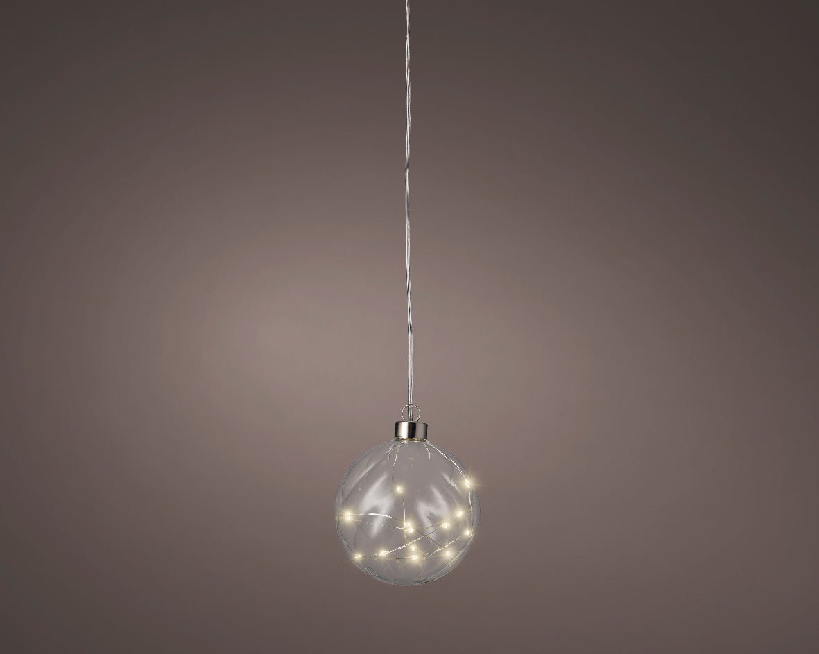 Kaemingk Micro LED ball steady BO indoor 10cm Clear/ Warm White
