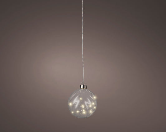 Kaemingk Micro LED ball steady BO indoor 10cm Clear/ Warm White