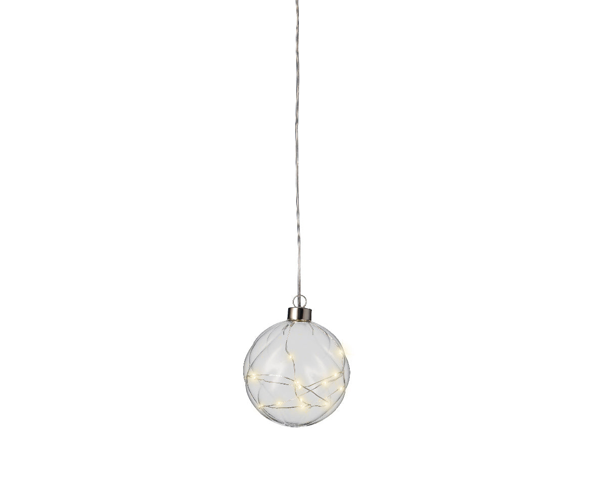 Kaemingk Micro LED ball steady BO indoor 10cm Clear/ Warm White