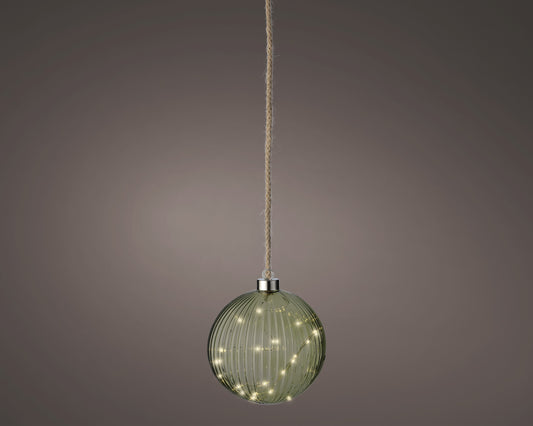 Kaemingk Micro LED ball steady BO indoor 14cm Green / Warm White