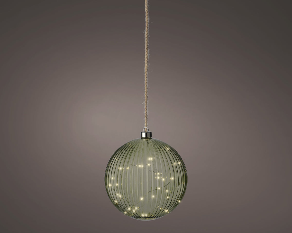 Kaemingk Micro LED ball steady BO indoor 20cm Green / Warm White