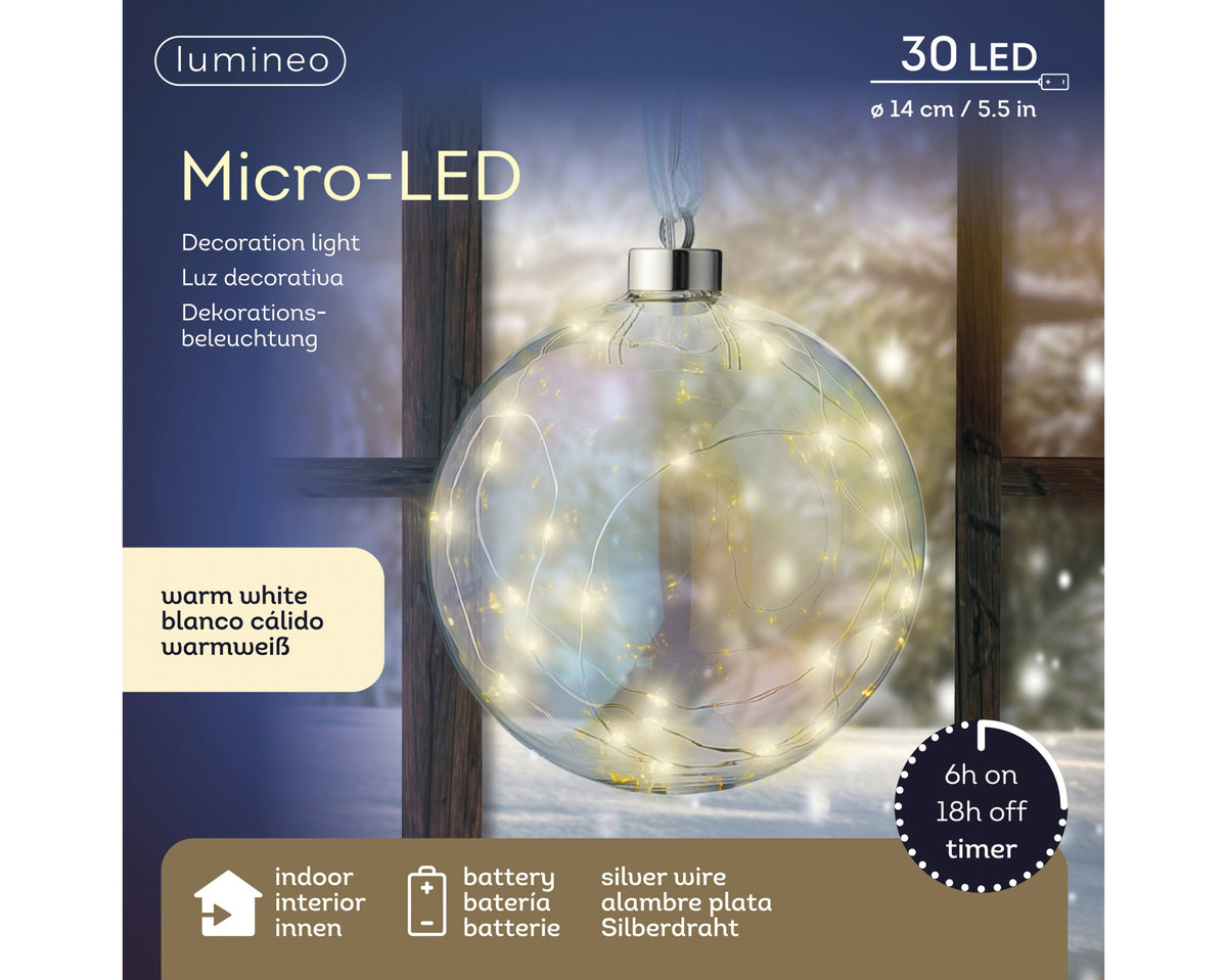 Kaemingk Micro LED Ball Steady 14cm Warm White