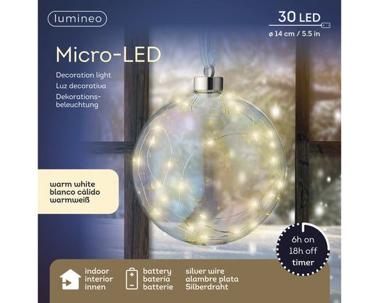 Kaemingk Micro LED Ball Steady 14cm Warm White