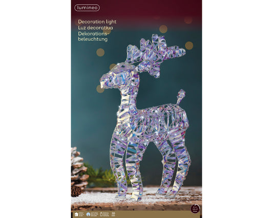 Kaemingk Micro LED reindeer pet steady BO indoor 60cm