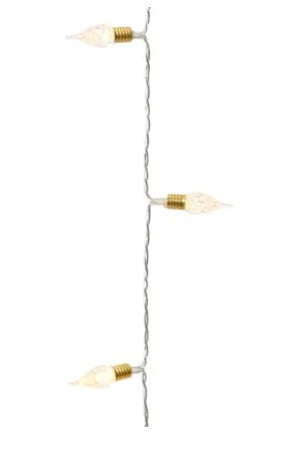 Kaemingk LED vintage lights 8 function twinkle effect  indoor Transparent and White 490cm