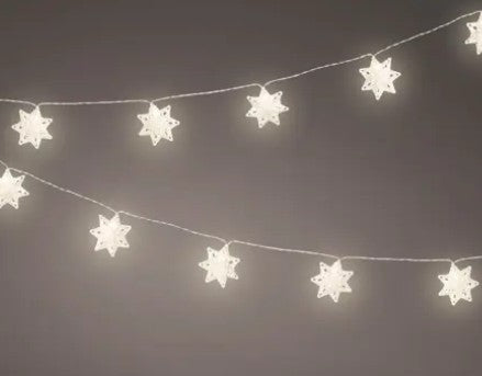 Kaemingk LED Deco String Lights Paper Snowflake Steady Indoor 225cm