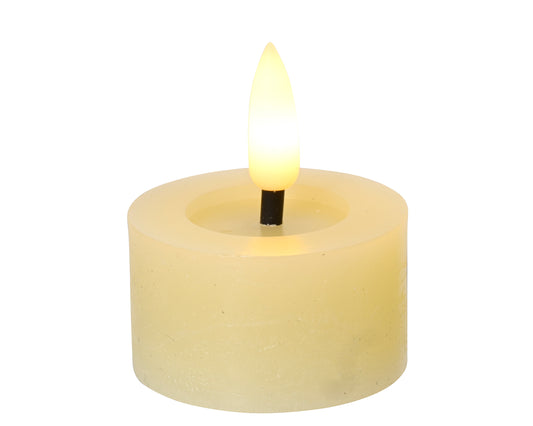 Kaemingk LED Tealight Wax Flat Top w Pit Fire Flame Effect Box 2