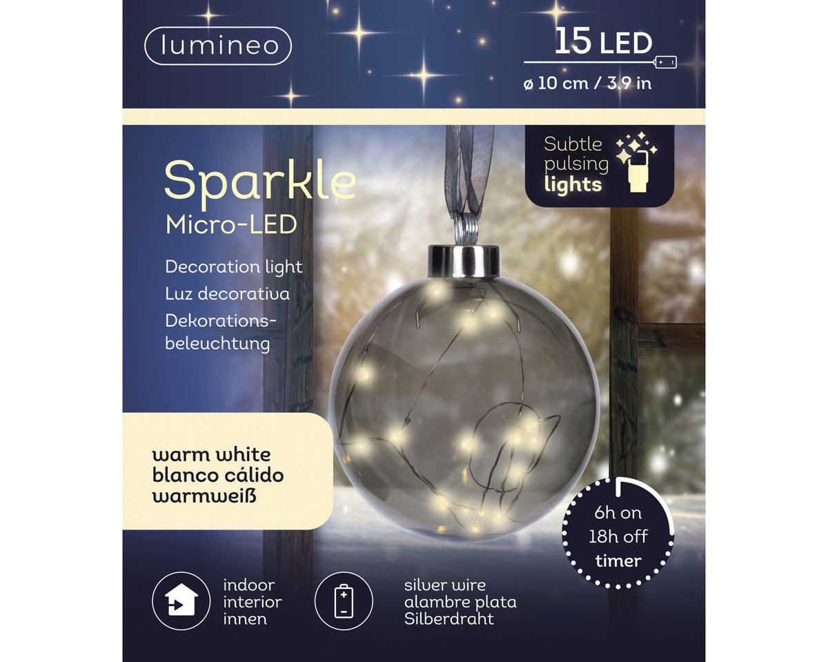 Kaemingk Micro LED Ball Sparkle Indoor 10cm
