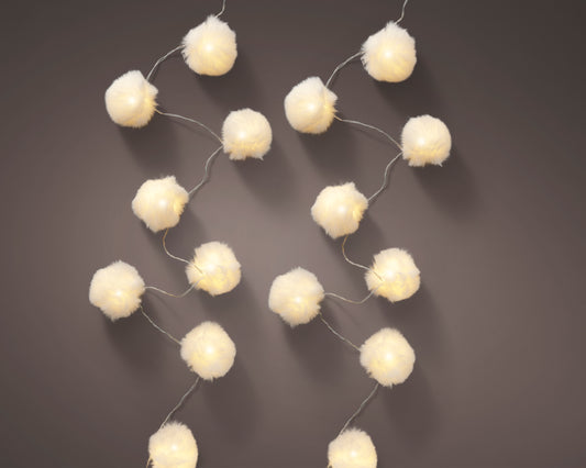 Kaemingk LED Deco String lights steady BO indoor warm white fluffy ball