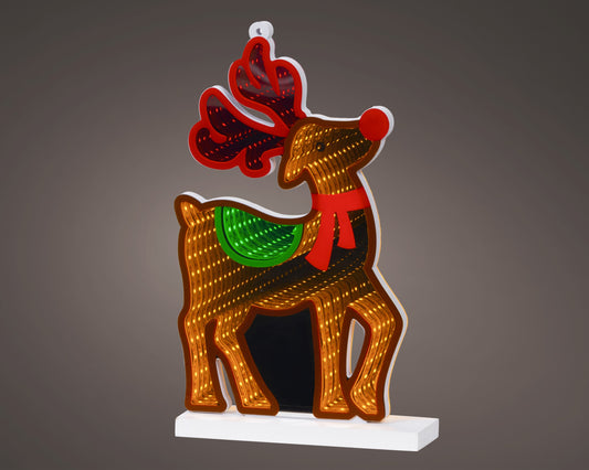 Kaemingk LED Infinity Lights Acrylic Reindeer Steady Indoor 27cm