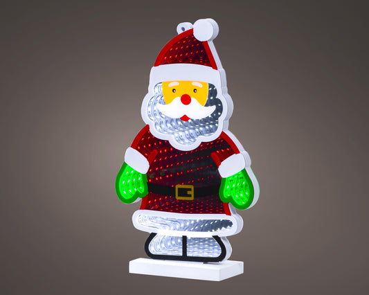 Kaemingk LED Infinity Lights Acrylic Santa Steady Indoor 26cm