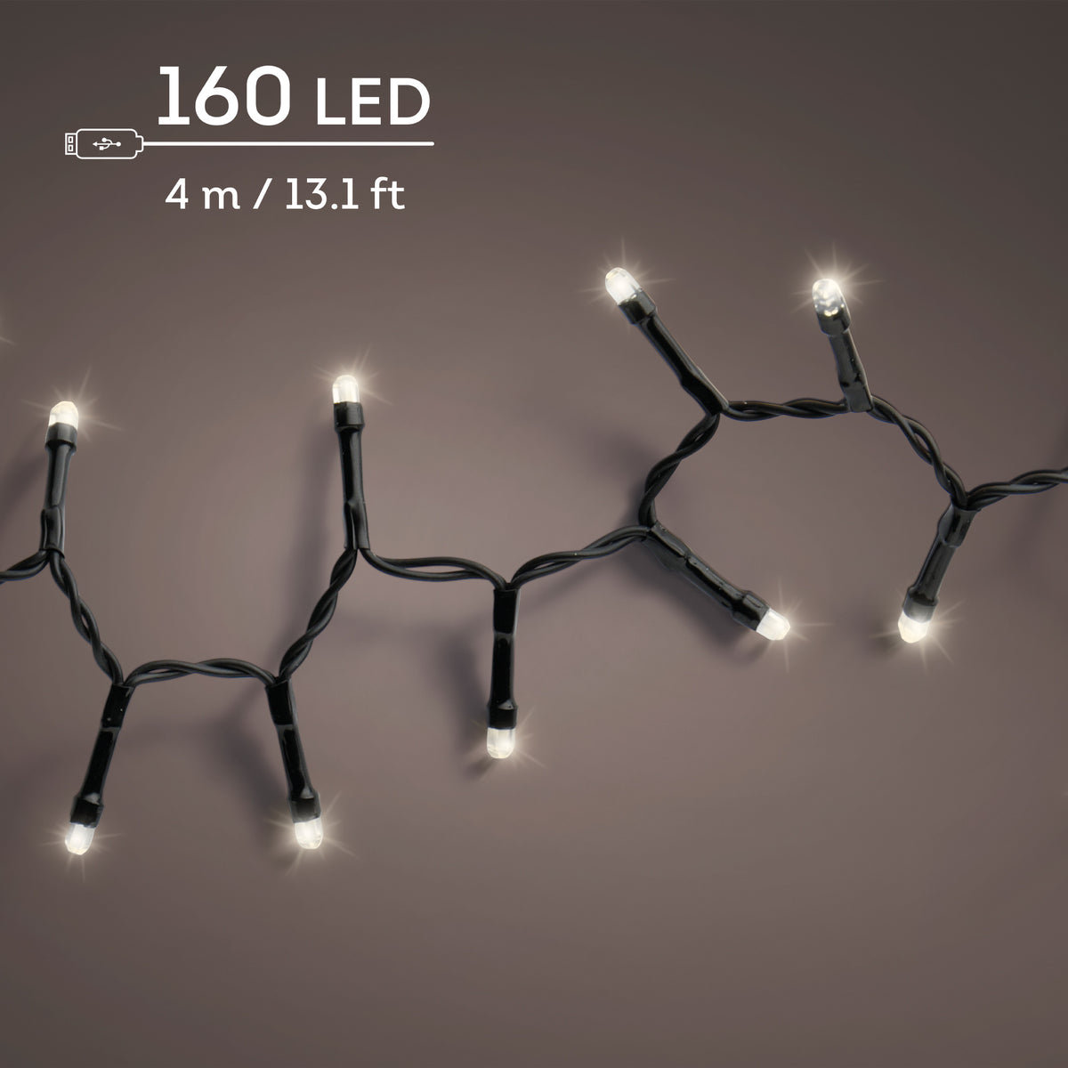 Kaemingk Micro LED Duracharge Compact Lights 8 Function Twinkle Effect Outdoor 400cm