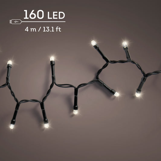 Kaemingk Micro LED Duracharge Compact Lights 8 Function Twinkle Effect Outdoor 400cm