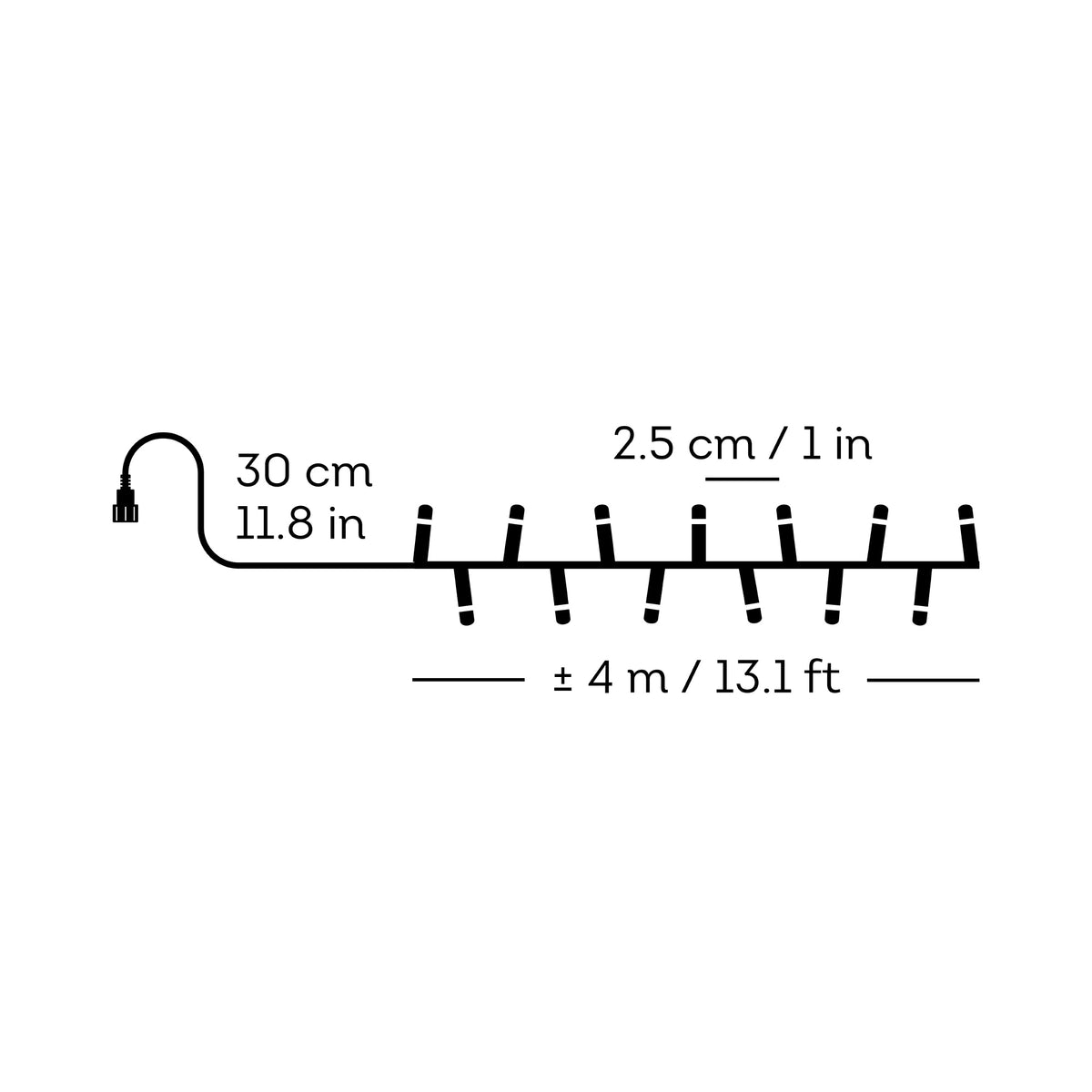 Kaemingk Micro LED Duracharge Compact Lights 8 Function Twinkle Effect Outdoor 400cm