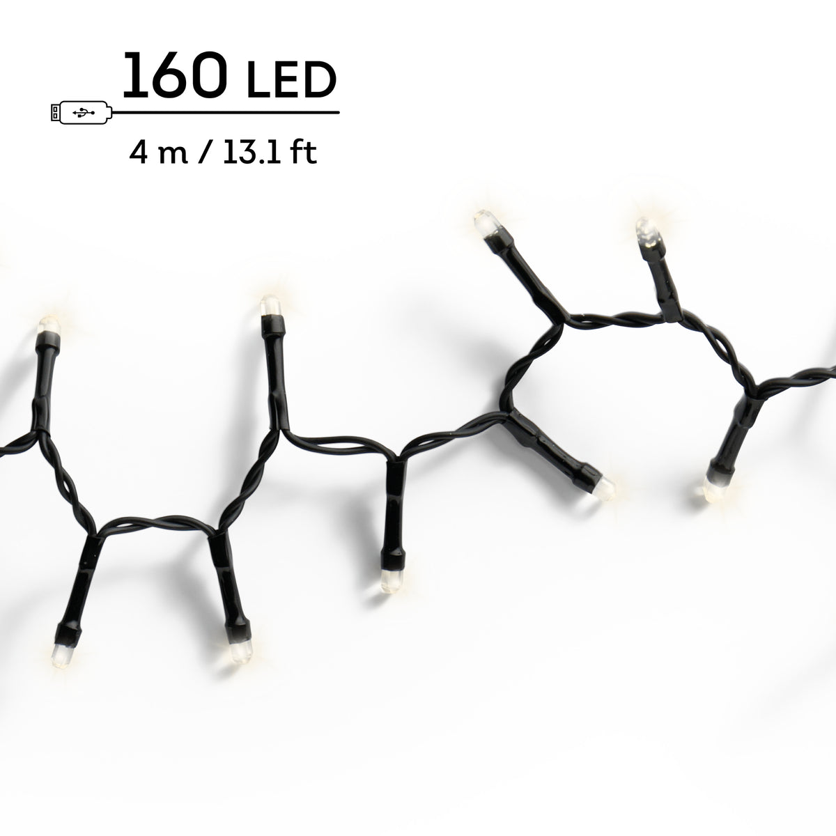 Kaemingk Micro LED Duracharge Compact Lights 8 Function Twinkle Effect Outdoor 400cm
