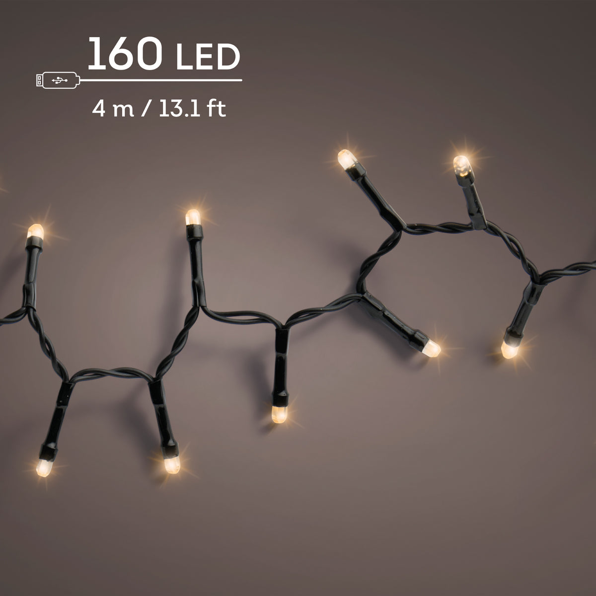 Kaemingk Micro LED Duracharge Compact Lights 8 Function Twinkle Effect Outdoor 400cm a