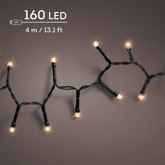 Kaemingk Micro LED Duracharge Compact Lights 8 Function Twinkle Effect Outdoor 400cm a