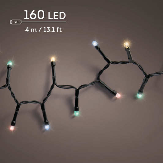 Kaemingk Micro LED Duracharge Compact Lights 8 Function Twinkle Effect Outdoor 400cm b