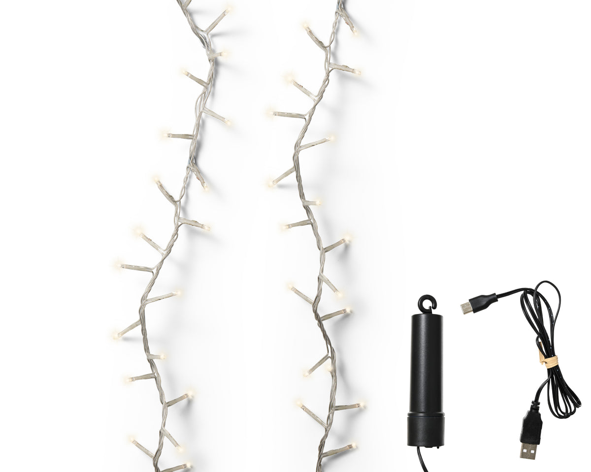 Kaemingk Micro LED Duracharge Compact Lights 8 Function Twinkle Effect Outdoor 400cm c