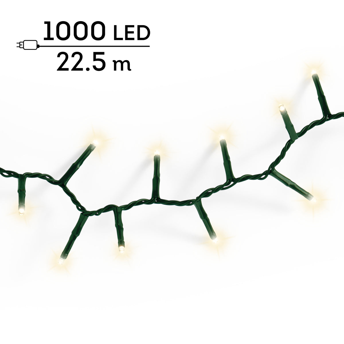 Kaemingk LED Compact Lights 2250cm 8 Function  Green/Warm White