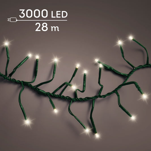 Kaemingk Cluster Twinkle String Lights Warm White 28m 3000LED