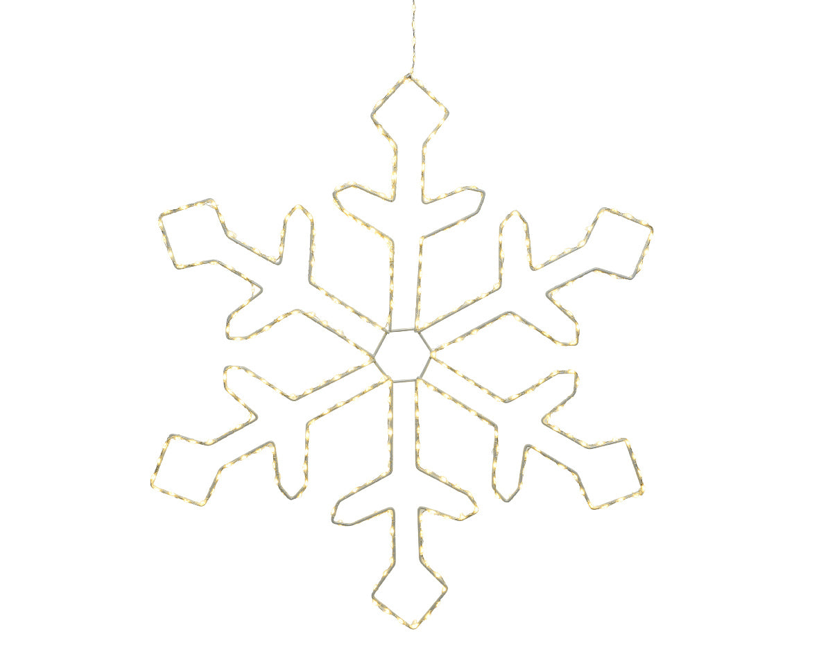Kaemingk Micro LED Frame Gb Metal Dai 37Cm -White/Warm White Snowflake Steady Outdoor