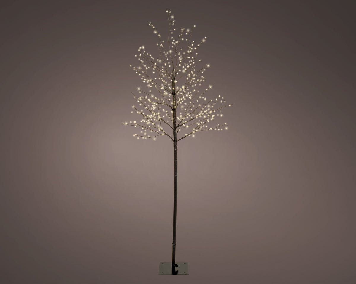 Kaemingk Micro LED Tree Outdoor Black/Warm Dia 30-H 150Cm