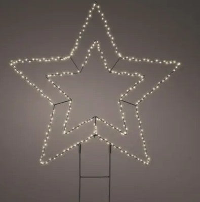 Kaemingk Micro LED Garden Pick Gb Metal Star Steady Outdoor 58cm