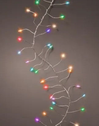 Kaemingk Micro Led Compact Lights 1200cm Silver/Rainbow Twinkle Effect Outdoor