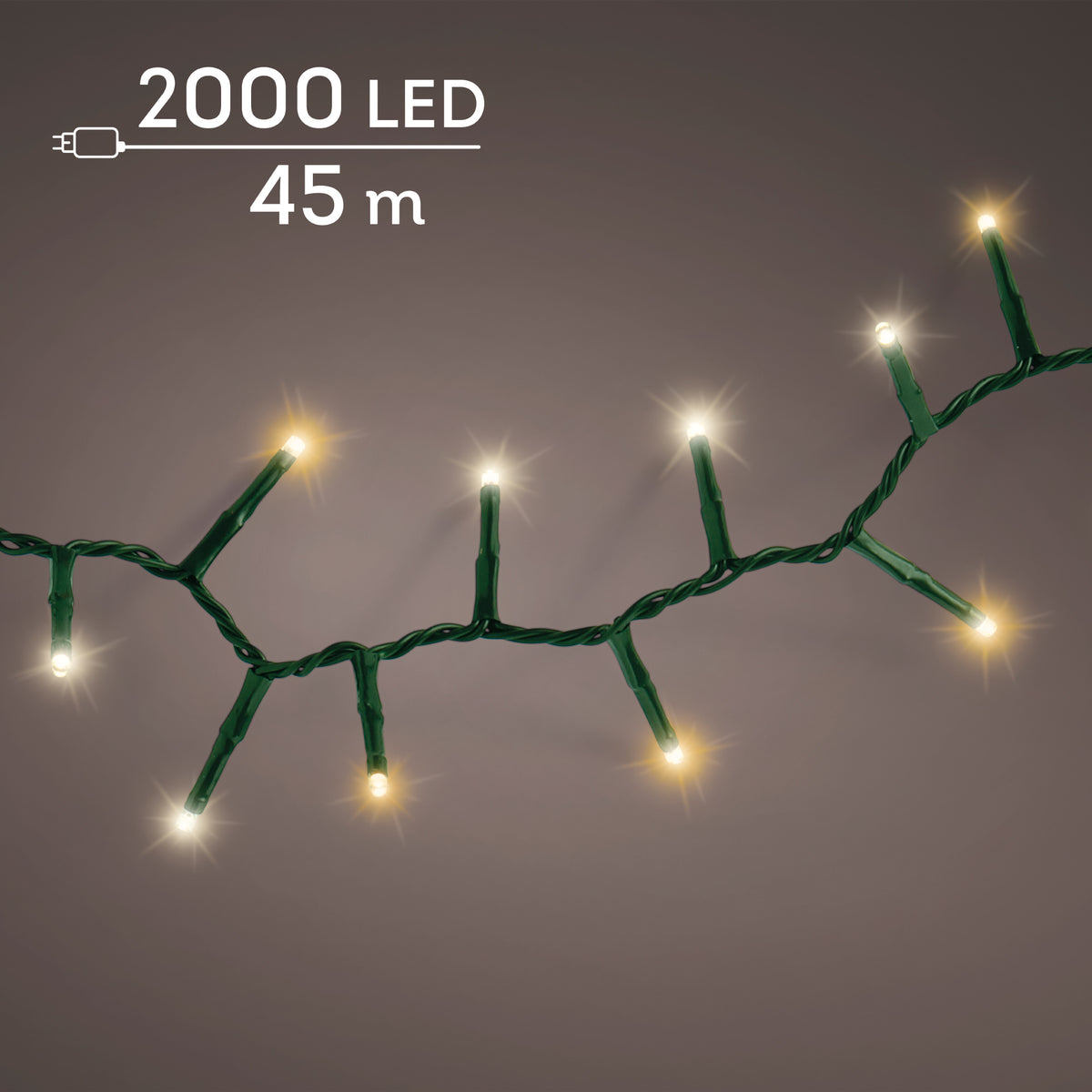 Kaemingk LED Compact Lights 8 Function Twinkle Effect Outdoor L4500cm Classic Warm