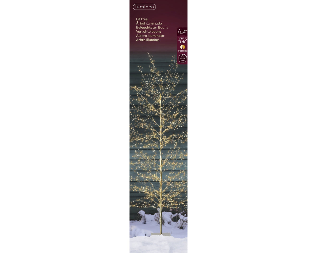 Kaemingk Micro LED tree gb iron steady outdoor Full Gold warm white Classic 180cm
