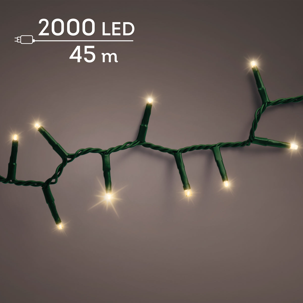 Kaemingk LED Compact Lights 8 Function Twinkle Effect Outdoor L4500cm Soft gold