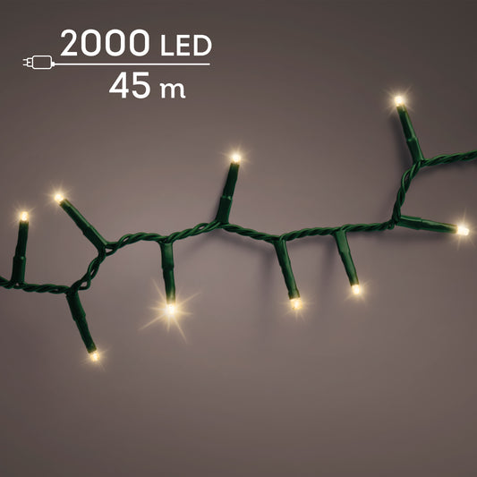 Kaemingk LED Compact Lights 8 Function Twinkle Effect Outdoor L4500cm Soft gold