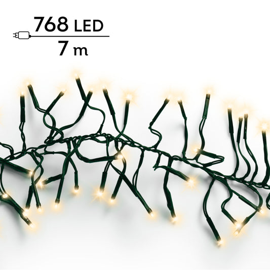 Kaemingk - LED 768 7m - Cluster Twinkle String Lights - Soft Gold (IN/OUT Door)