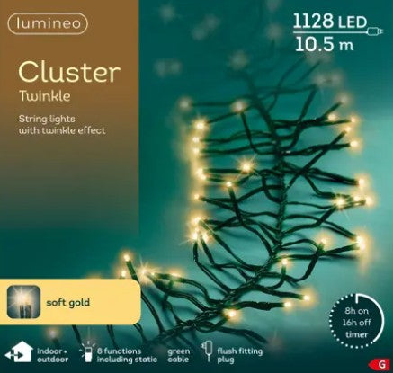 Kaemingk LED Cluster Lights 8 Functions Twinkle Outdoor 1050cm