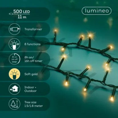 Kaemingk LED Compact Lights 8 Functions Twinkle Outside 1100cm