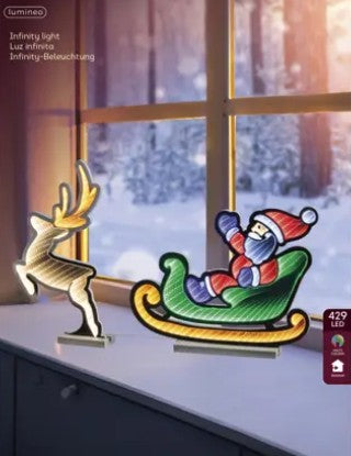 Kaemingk LED Infinity Lights Sleigh Steady Indoor 44cm