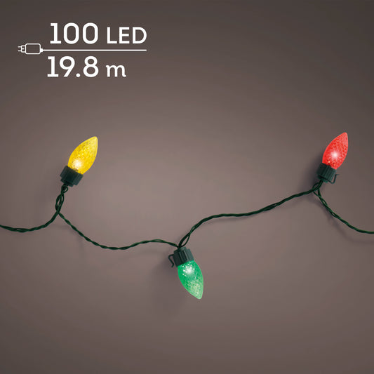Kaemingk - Vintage Lights Twinkle 100 LED - 19.8m - Multi Colour - (IN/OUT DOOR)