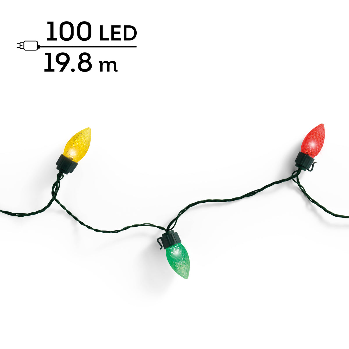 Kaemingk - Vintage Lights Twinkle 100 LED - 19.8m - Multi Colour - (IN/OUT DOOR)