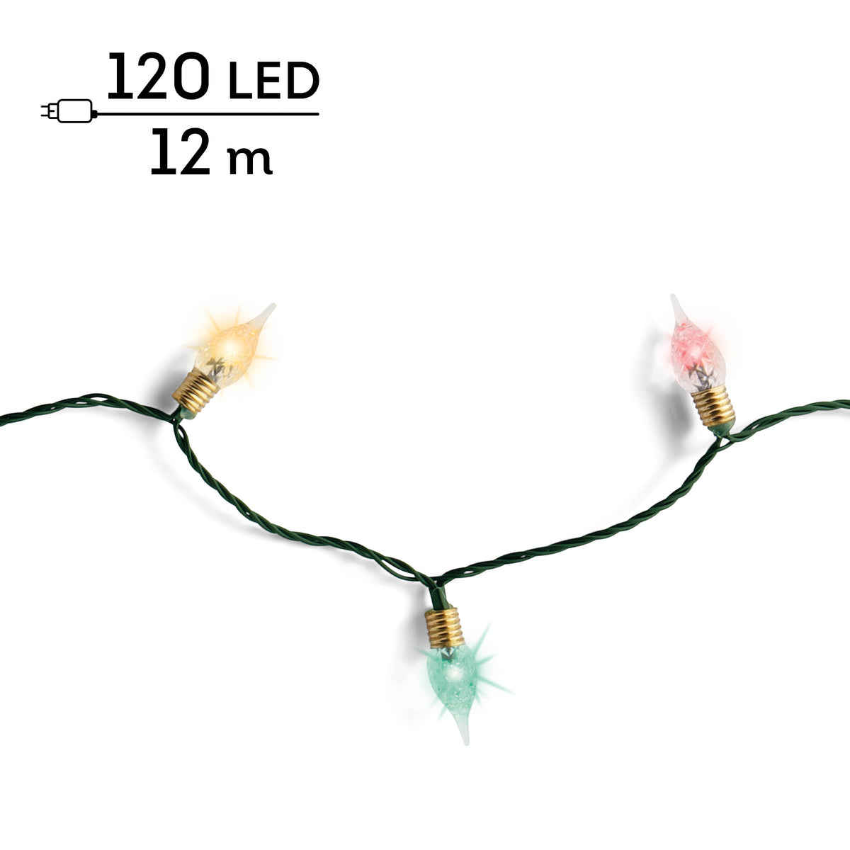 Kaemingk - Vintage Lights Twinkle 120 LED - 12m - Multi Colour - (In/Out Door)