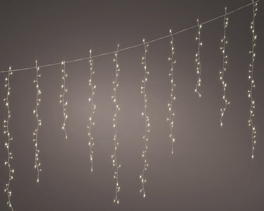 Kaemingk Compact Icicle Lights. Twinkle 256 LED 3.75m