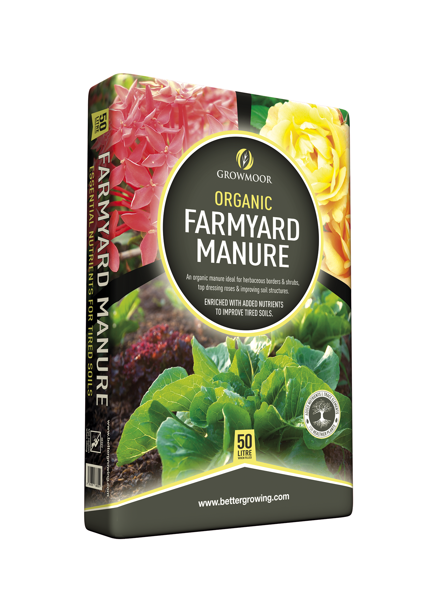 50L bag of farmyard manure compost for soil conditioning, mulching and vegetable beds