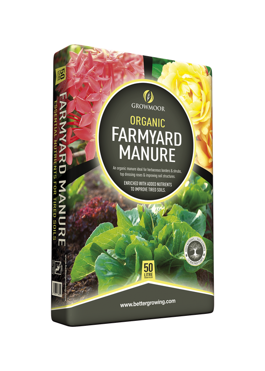 50L bag of farmyard manure compost for soil conditioning, mulching and vegetable beds