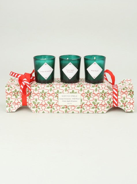Gisela Graham - Cracker Scented Candle Set - Holly