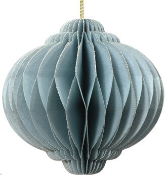 Kaemingk Paper decorations in Green and Gold Glitter (B)